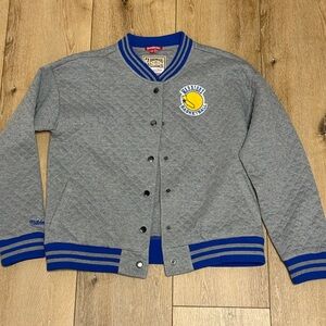 NBA MITCHELL & NESS GOLDEN STATE WARRIORS HARDWOOD CLASSICS QUILTED JACKET Large